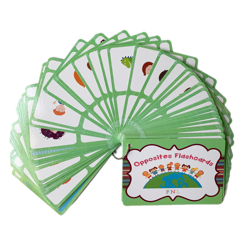Kids Education Material - The 100 Groups Opposites Flashcards English