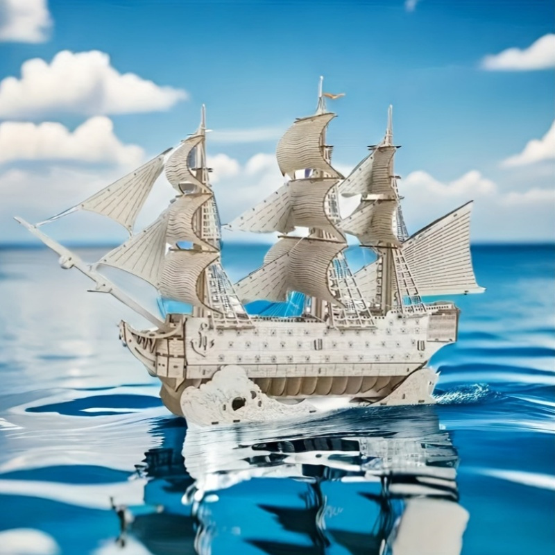 Kids Education Desk - DIY Sailing Ship Toys 3D Wooden