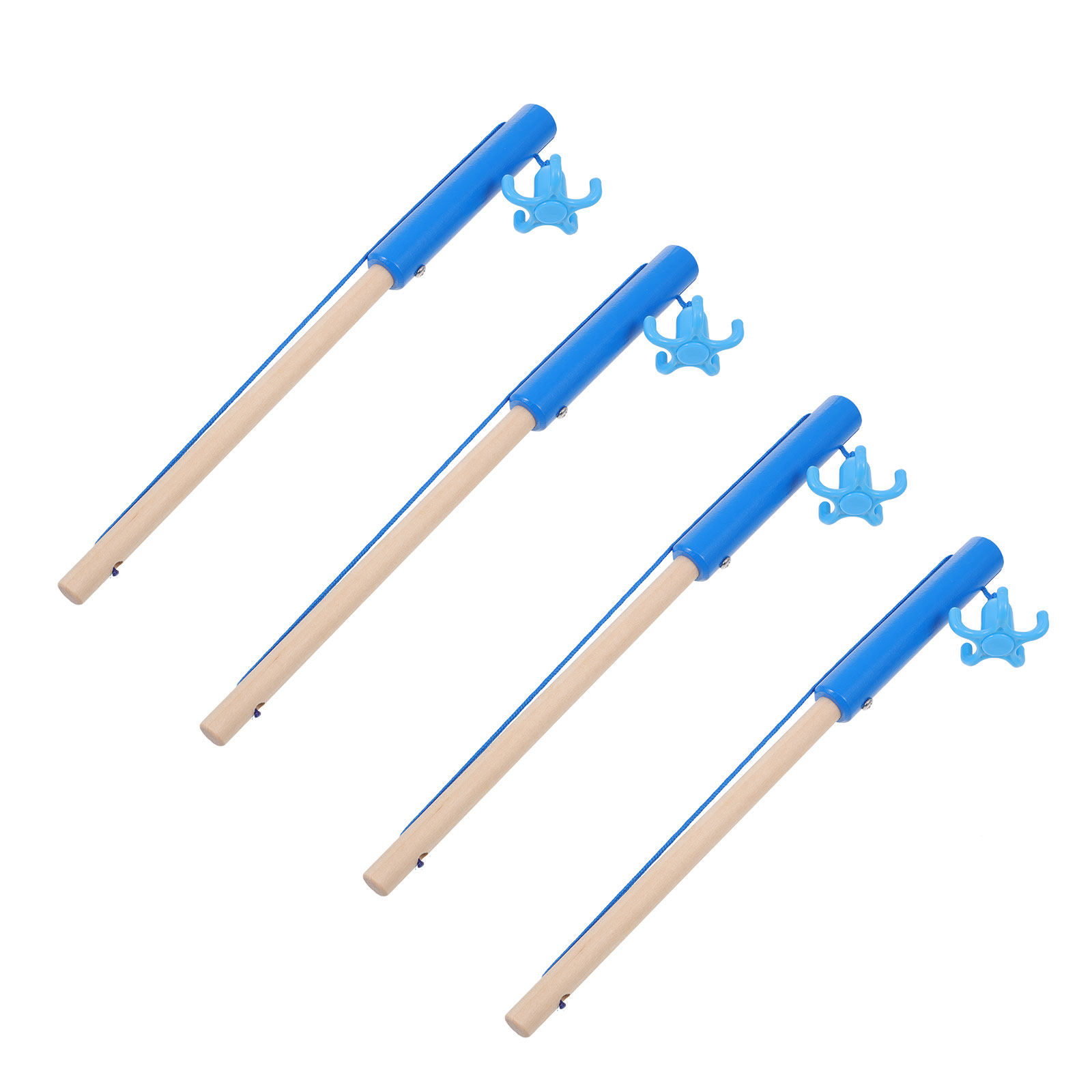 Kids Education Tips - 4Pcs Creative Wooden Fishing Rod Set