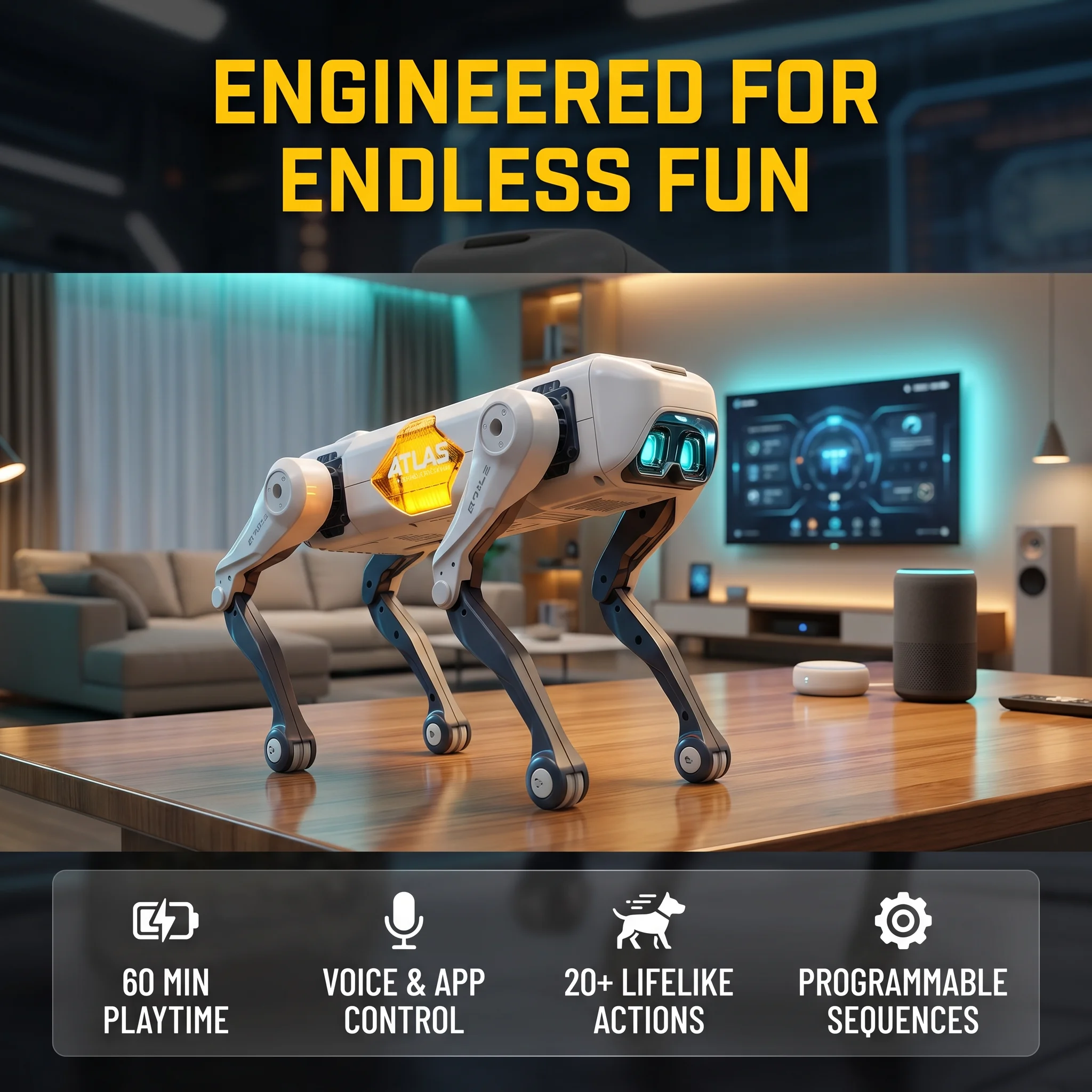 Kids Education Material - AI Smart Robot Dog, Voice &
