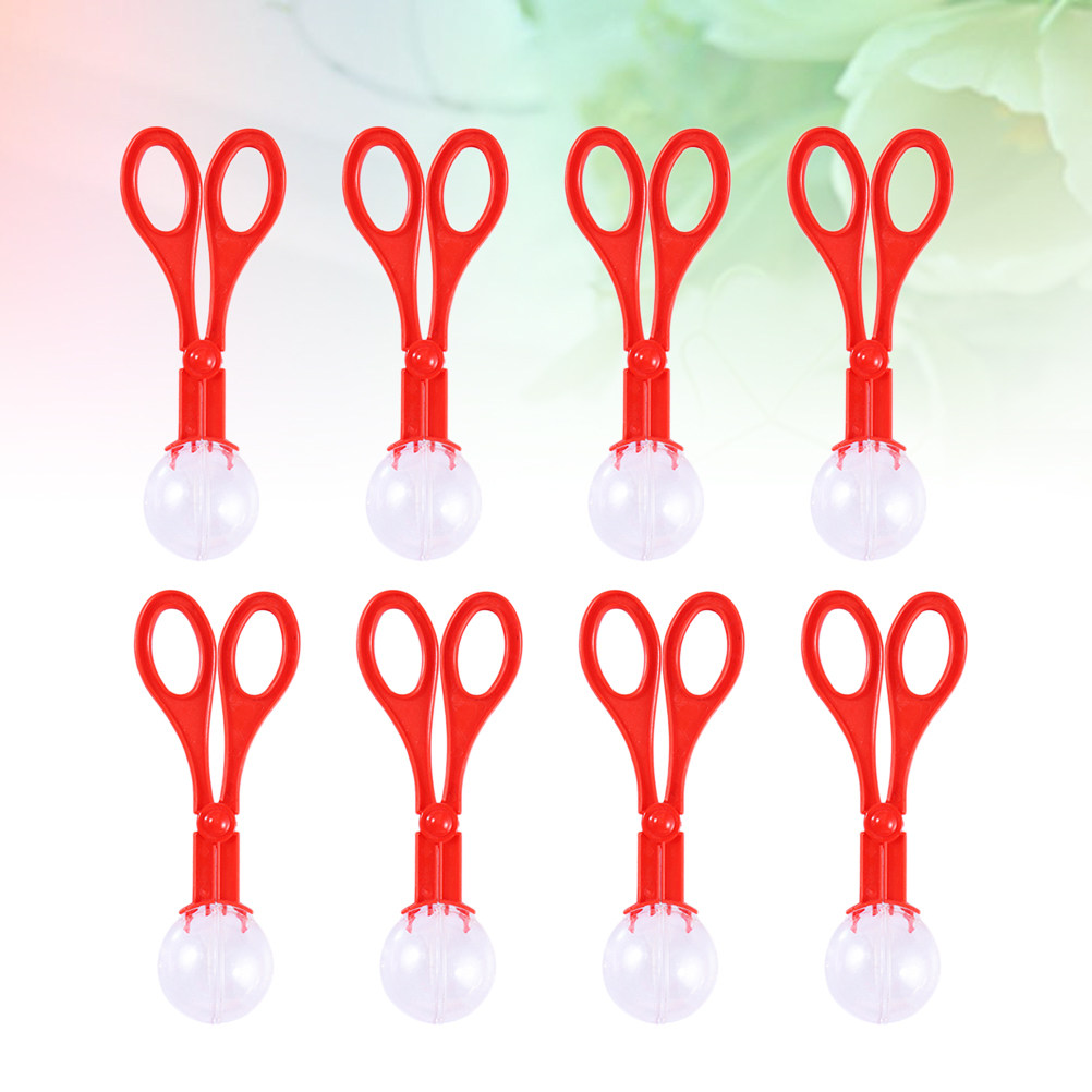 Kids Education Tools - 8Pcs Insects Catch Clamp Scissors Red