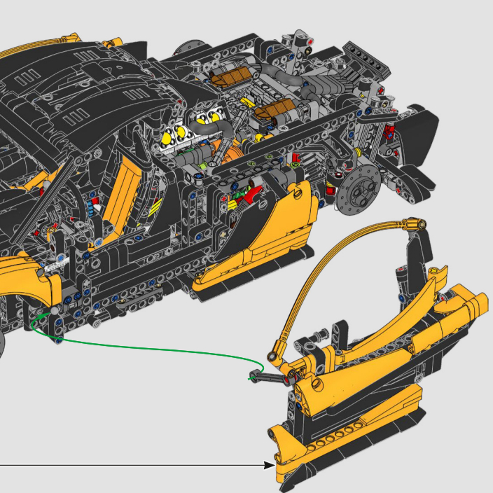 Yellow Assembled Sports Car 1: - đánh giá và giá Lego Set Technic