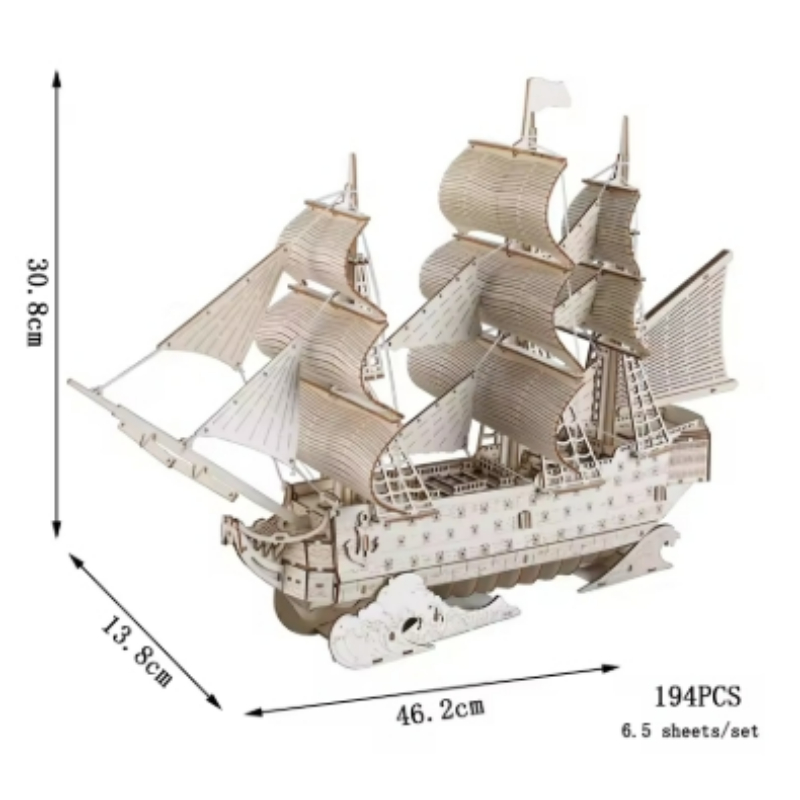 DIY Sailing Ship Toys 3D Woode - đánh giá và giá Kids Education Desk
