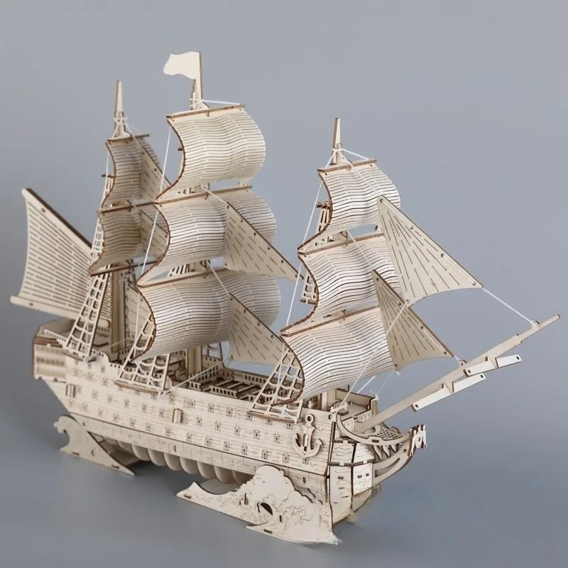 DIY Sailing Ship Toys 3D Woode - đánh giá và giá Kids Education Desk