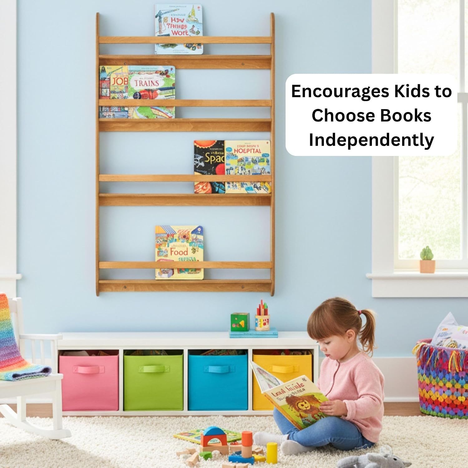 Montessori Wall Bookshelf Todd - đánh giá và giá Montessori Shelf Toy