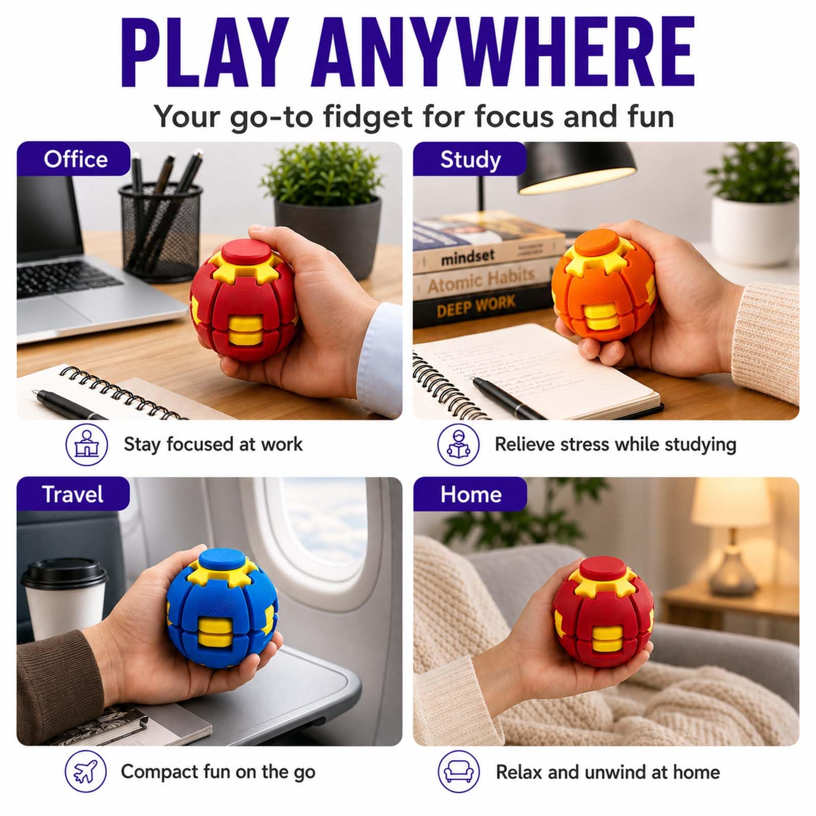 Fidget Spinner Magic Ball Cube - đánh giá và giá Kids Education Desk