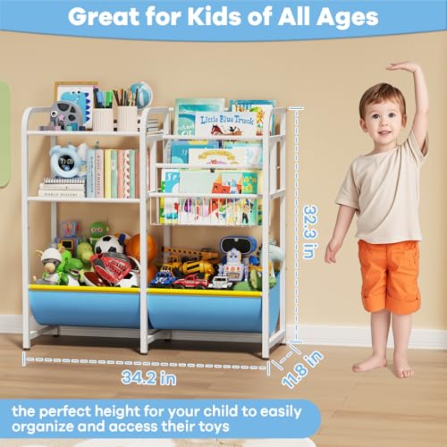 3 in 1 Bookshelf and Toy Stora - đánh giá và giá Montessori Shelf Toy