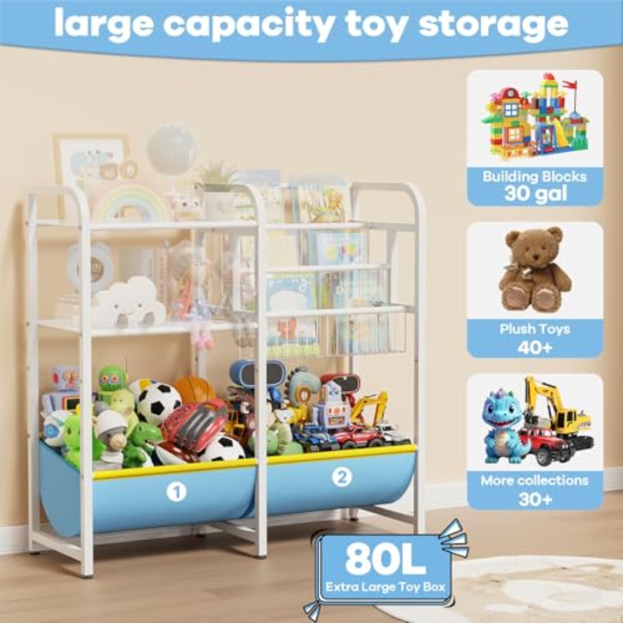 3 in 1 Bookshelf and Toy Stora - đánh giá và giá Montessori Shelf Toy