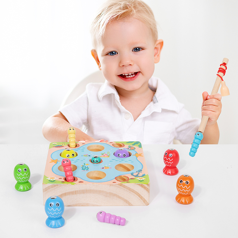 Children Wooden Fishing Game T - đánh giá và giá Montessori Shelf Toy