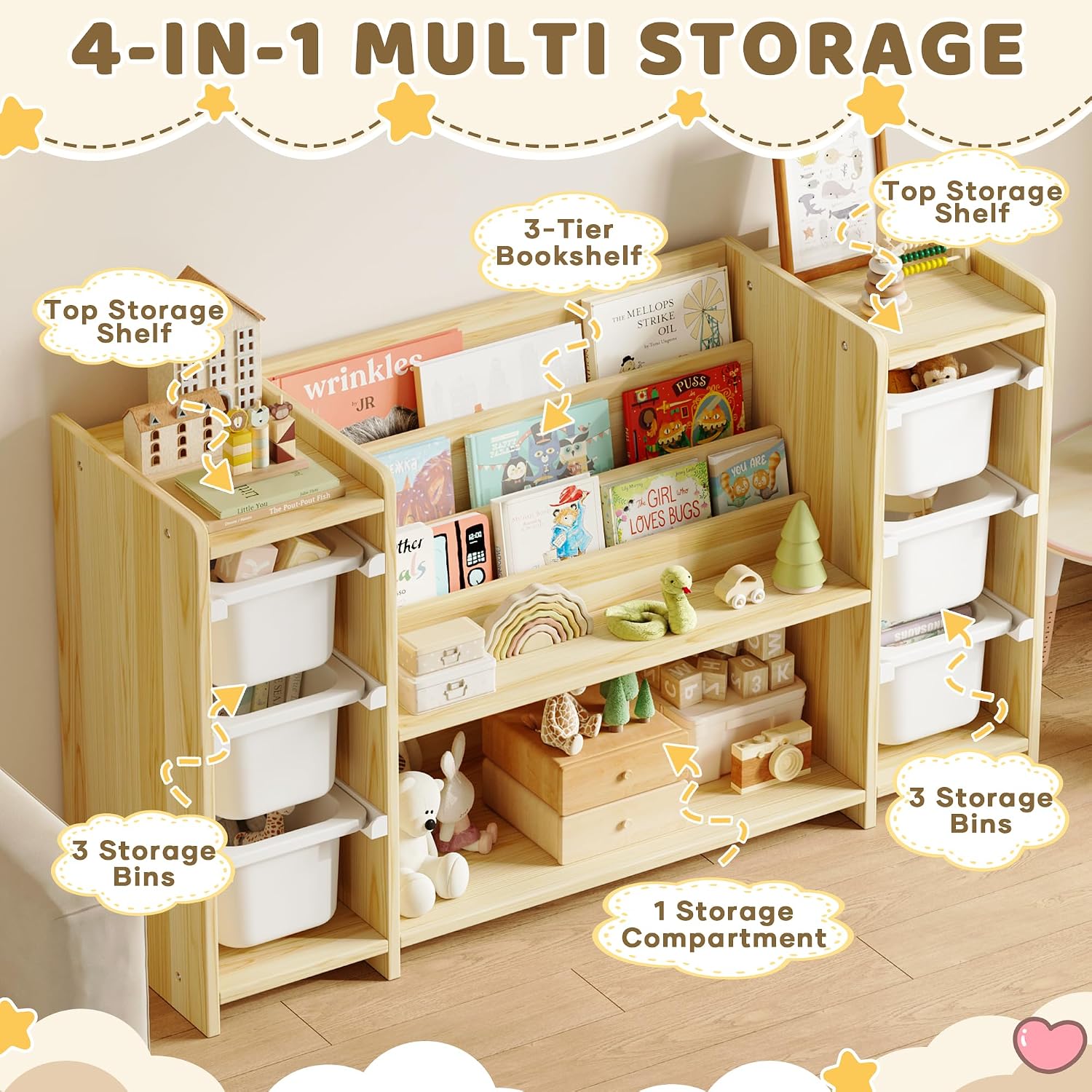 Kids Toy Storage Organizer and - đánh giá và giá Montessori Shelf Toy