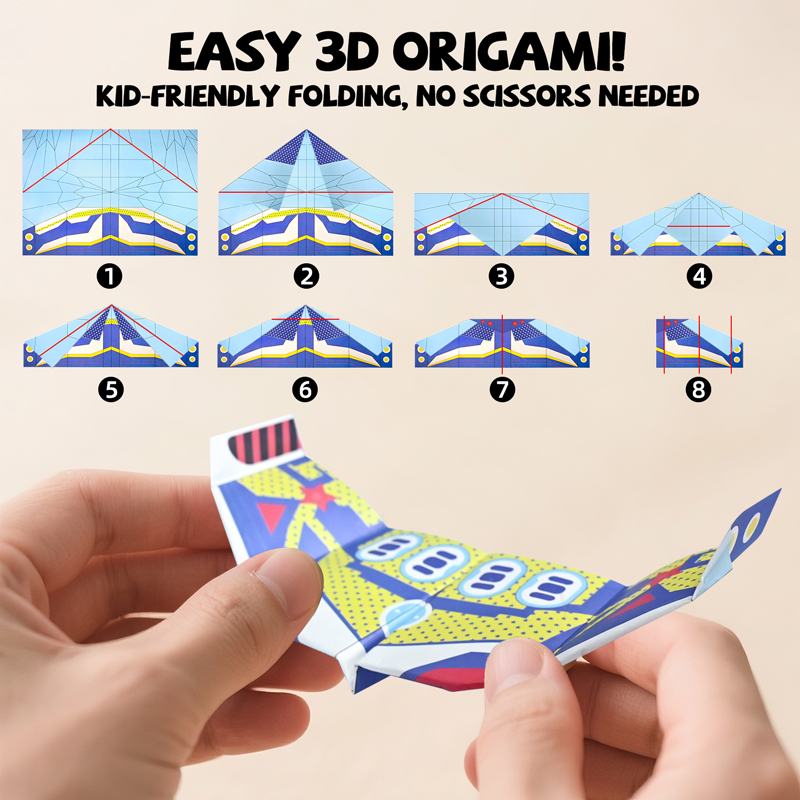 36 Sheets Paper Airplane Origa - đánh giá và giá Kids Education Material