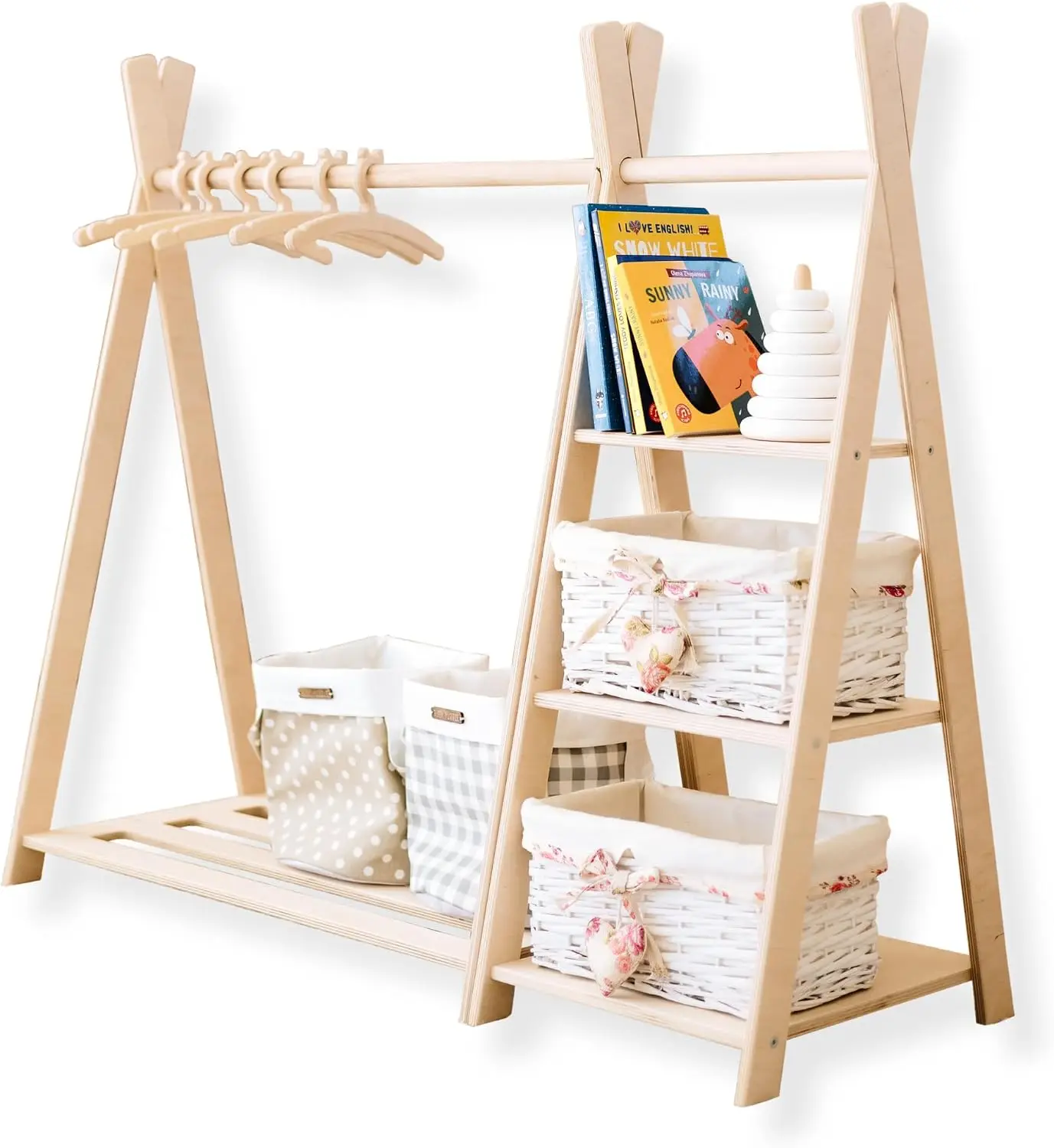 Toy Storage + Montessori Wardr - đánh giá và giá Montessori Shelf Toy