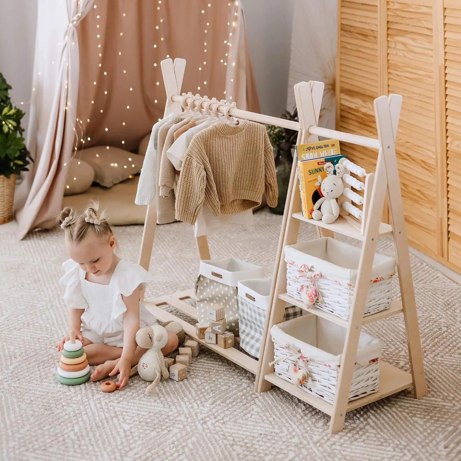 Toy Storage + Montessori Wardr - đánh giá và giá Montessori Shelf Toy