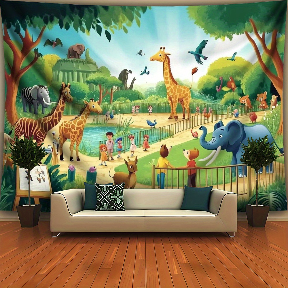 1pc Cartoon Zoo Animals Giraff - đánh giá và giá Background For Kids Education